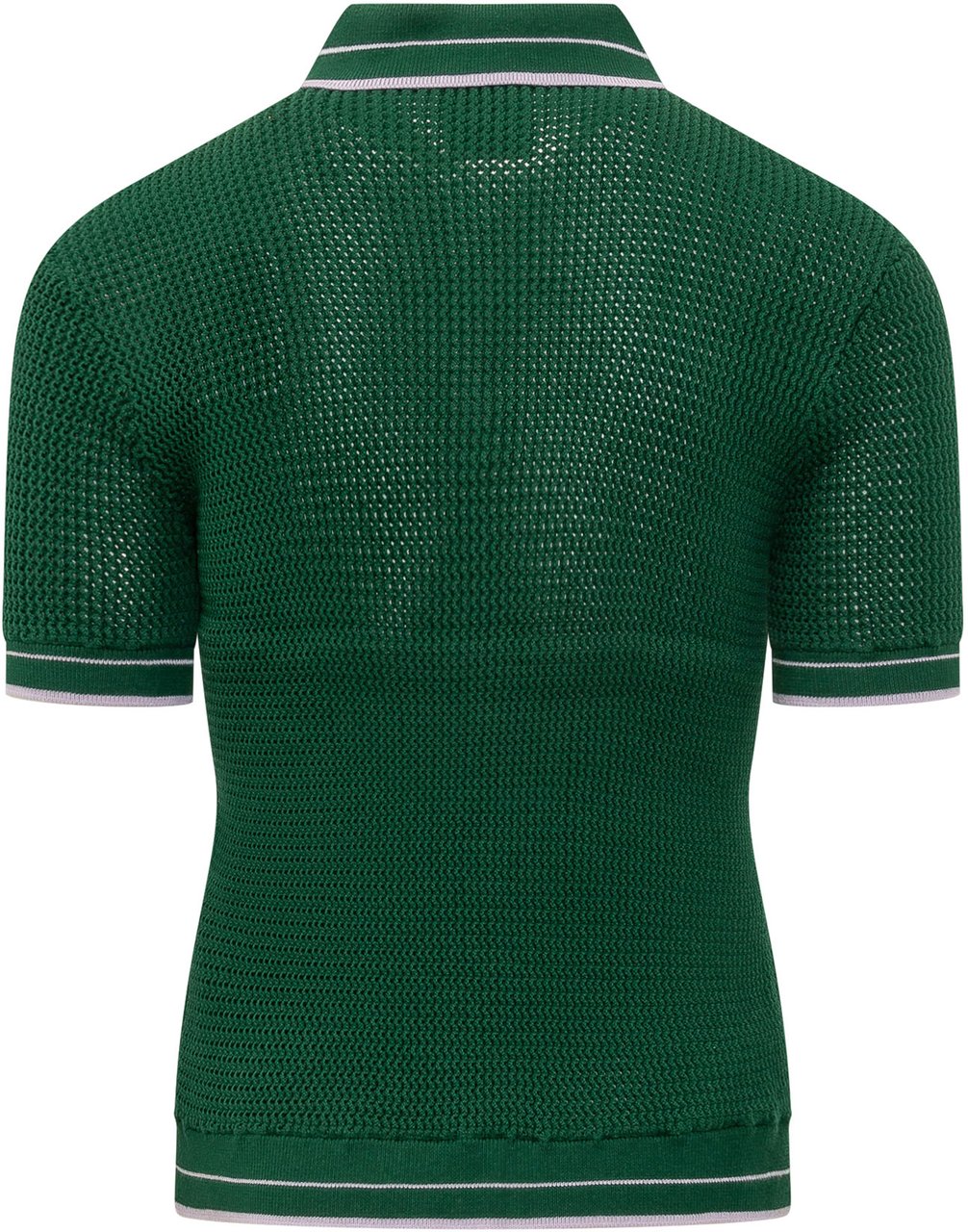 Casablanca MOCK MINI CROCHET POLO Donkergroen