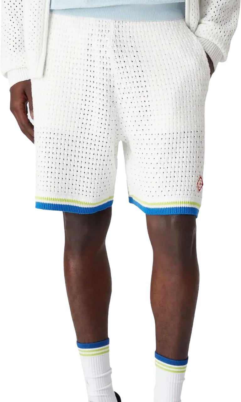 Casablanca Heren Crochet Short Wit Wit