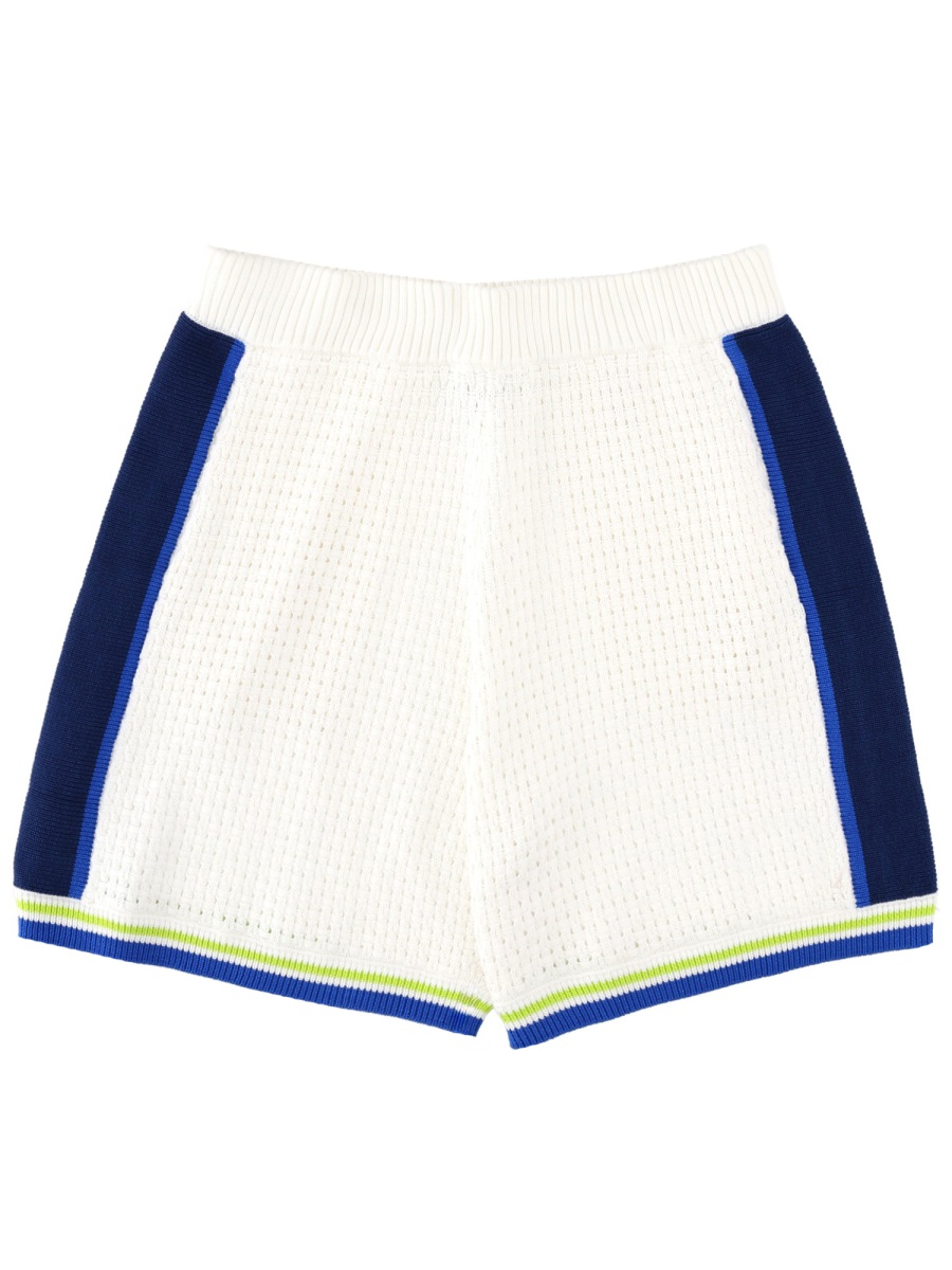 Casablanca Crochet Retro Knit Shorts Wit