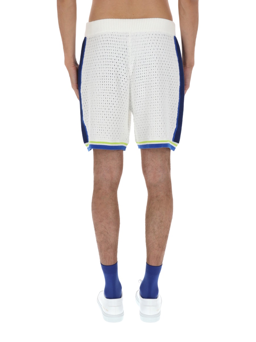 Casablanca Crochet Retro Knit Shorts Wit