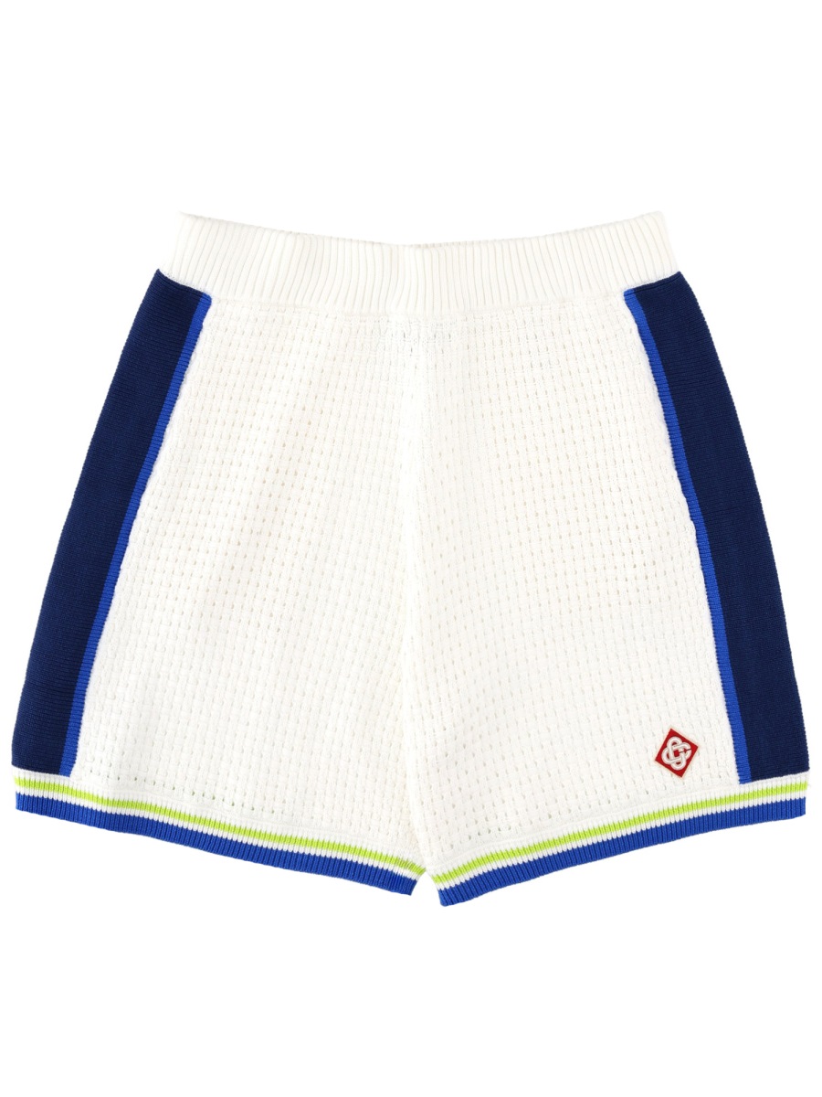 Casablanca Crochet Retro Knit Shorts Wit