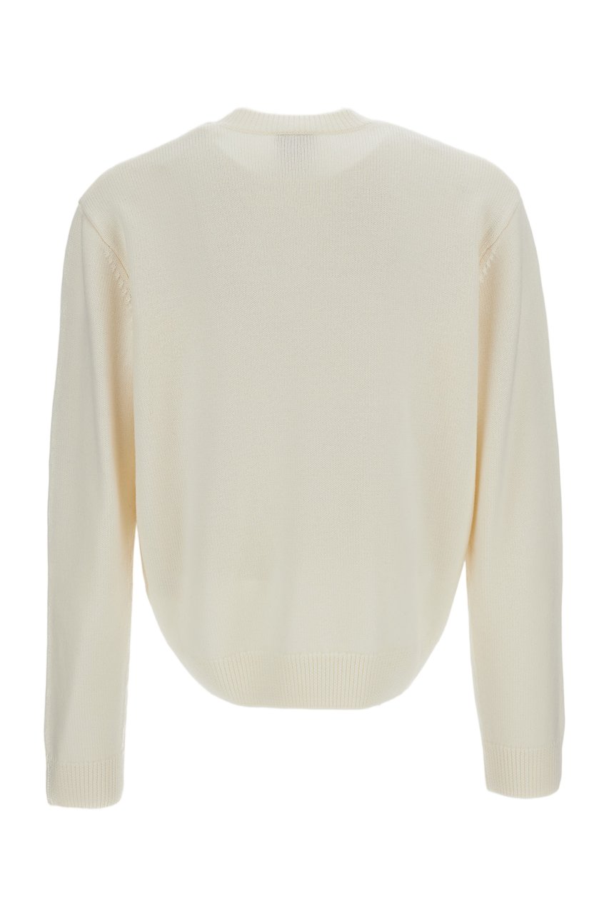 Casablanca White Pyramid Abduction Wool Sweater Wit