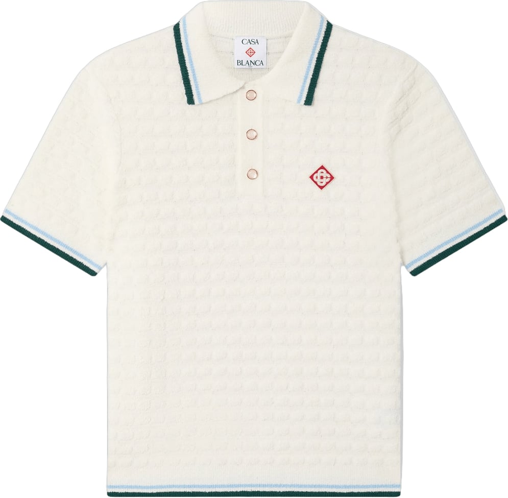 Casablanca POLO MET BOUCLÉ GEBREID Wit