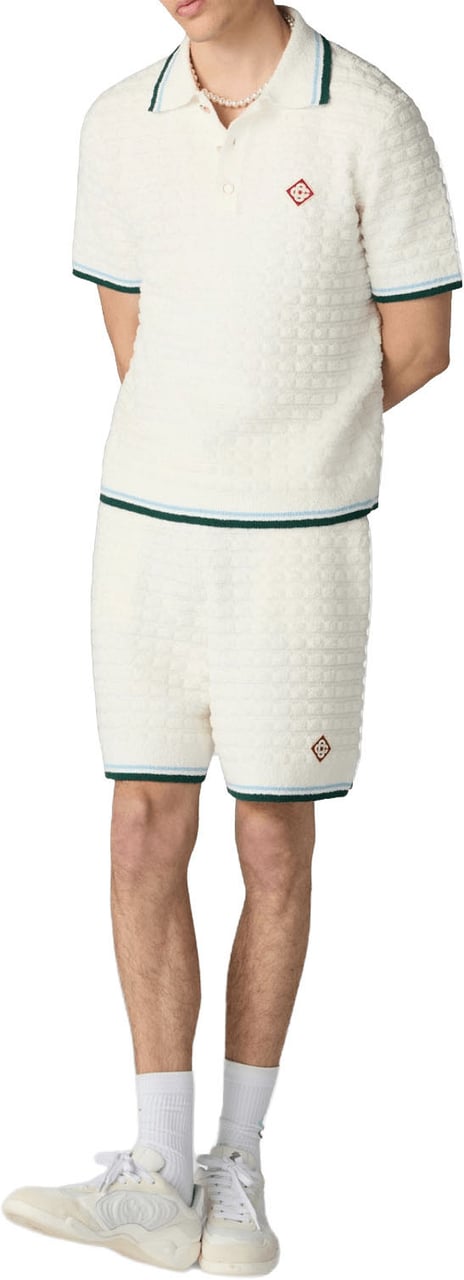 Casablanca POLO MET BOUCLÉ GEBREID Wit