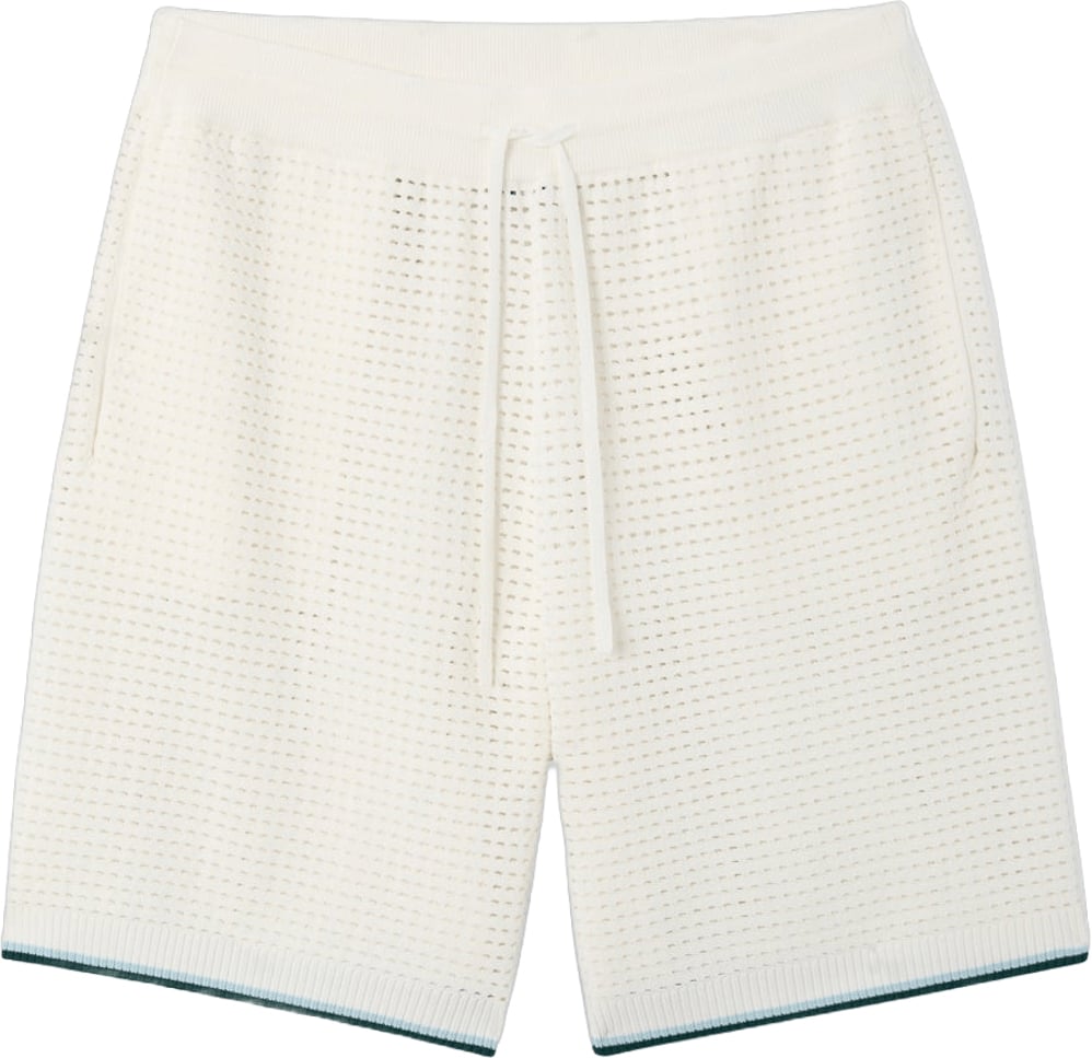 Casablanca SHORTS MET PALMBOM EMBLEM IN CROCHET Wit