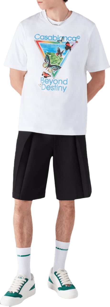 Casablanca TENNIS CLUB ICON BEYOND DESTINY CLASSIC T-SHIRT WHITE Wit