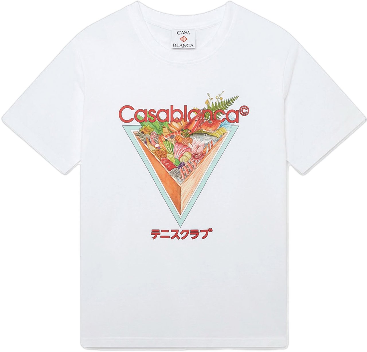 Casablanca TENNIS CLUB ICON PRINT T-SHIRT Wit