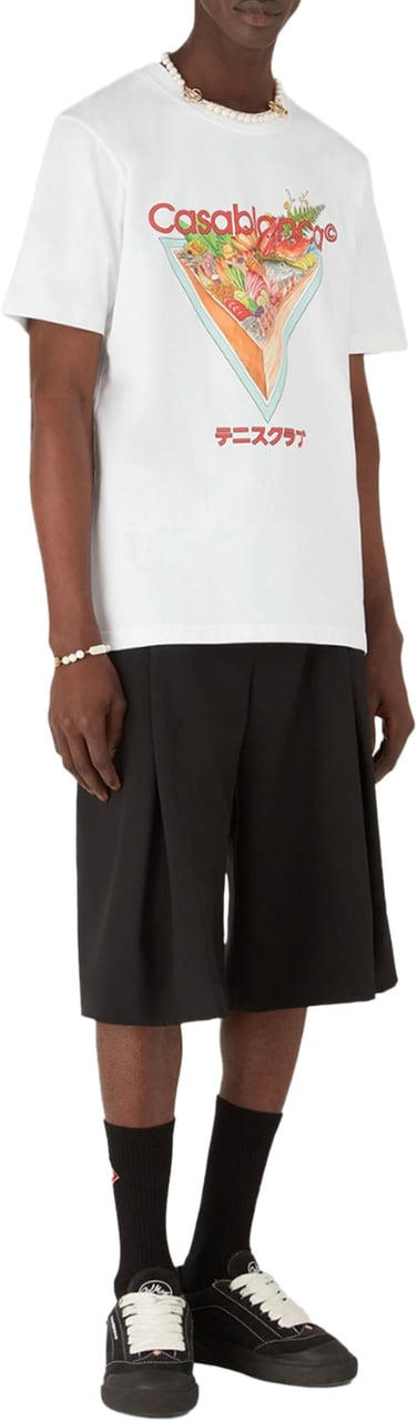 Casablanca TENNIS CLUB ICON PRINT T-SHIRT Wit