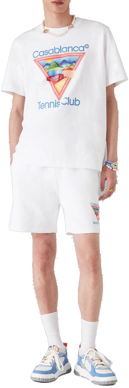 Casablanca Tennis Club Icon T-Shirt Wit