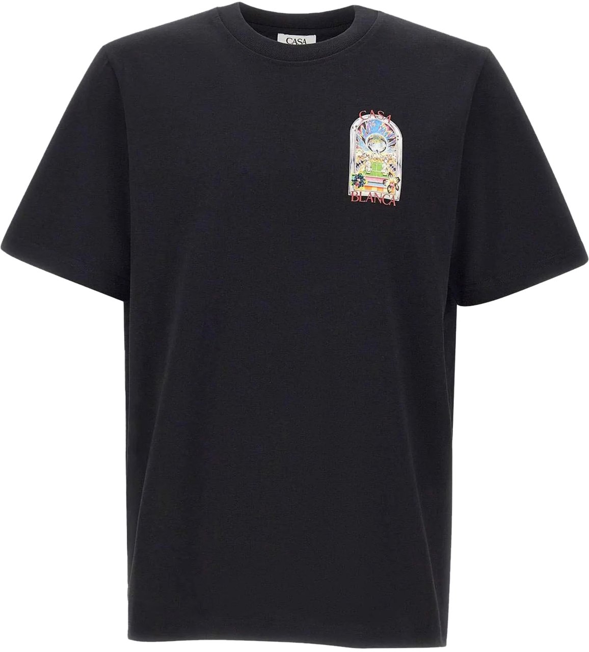 Casablanca Tennis Landschap T-shirt Zwart