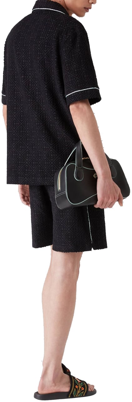 Casablanca Towelling Monogram Shirt black Zwart