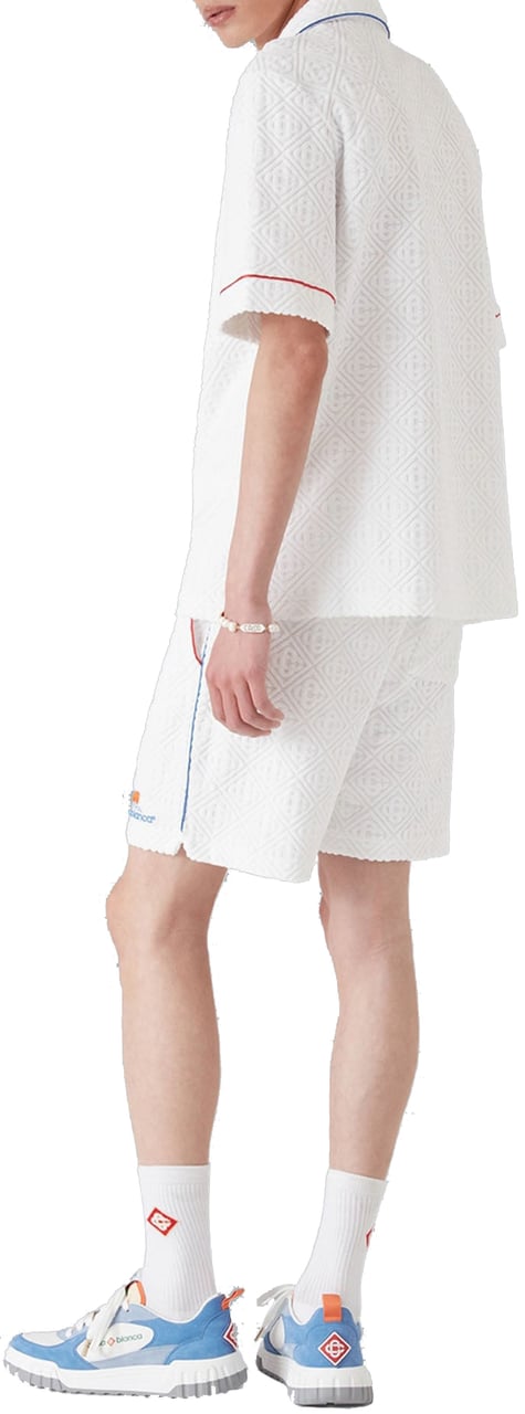 Casablanca Towelling Monogram Shirt white Wit