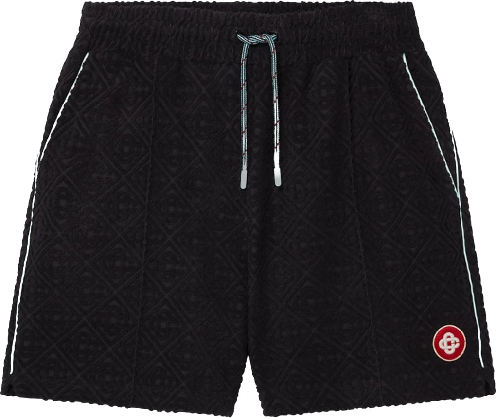 Casablanca Badstof monogram korte zwarte Zwart