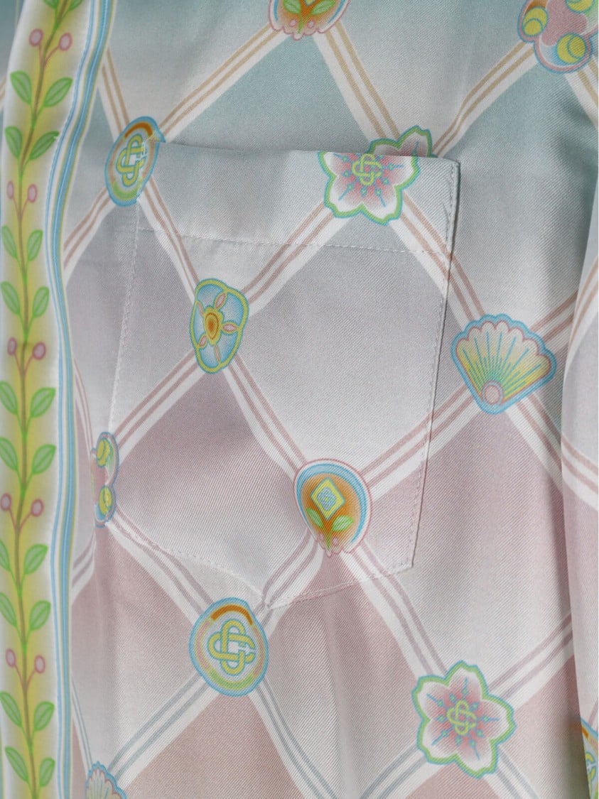 Casablanca Multicolour Pattern Casual Shirt With Classic Collar Divers