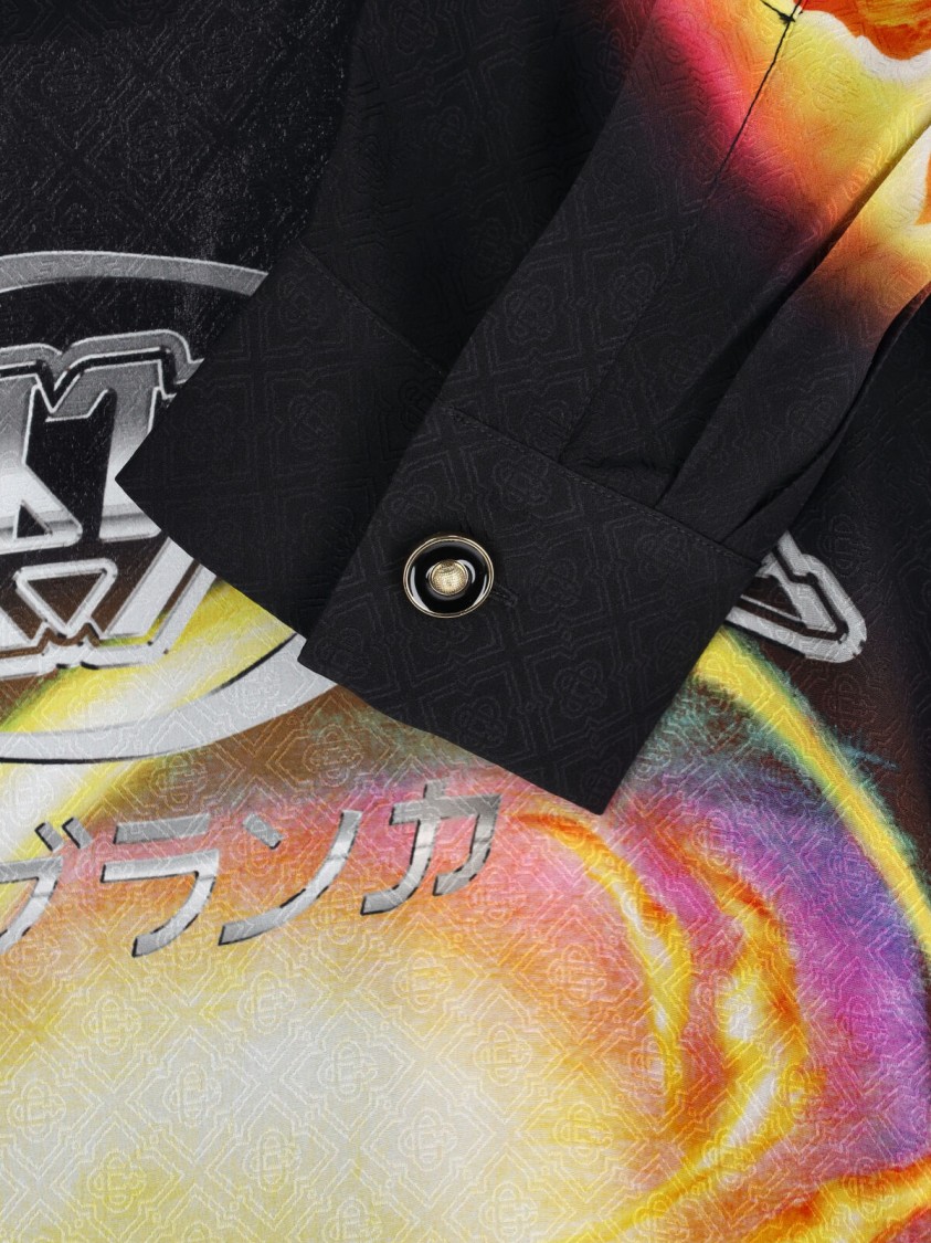 Casablanca Vibrant Multicolour Casual Shirt With Classic Collar Divers
