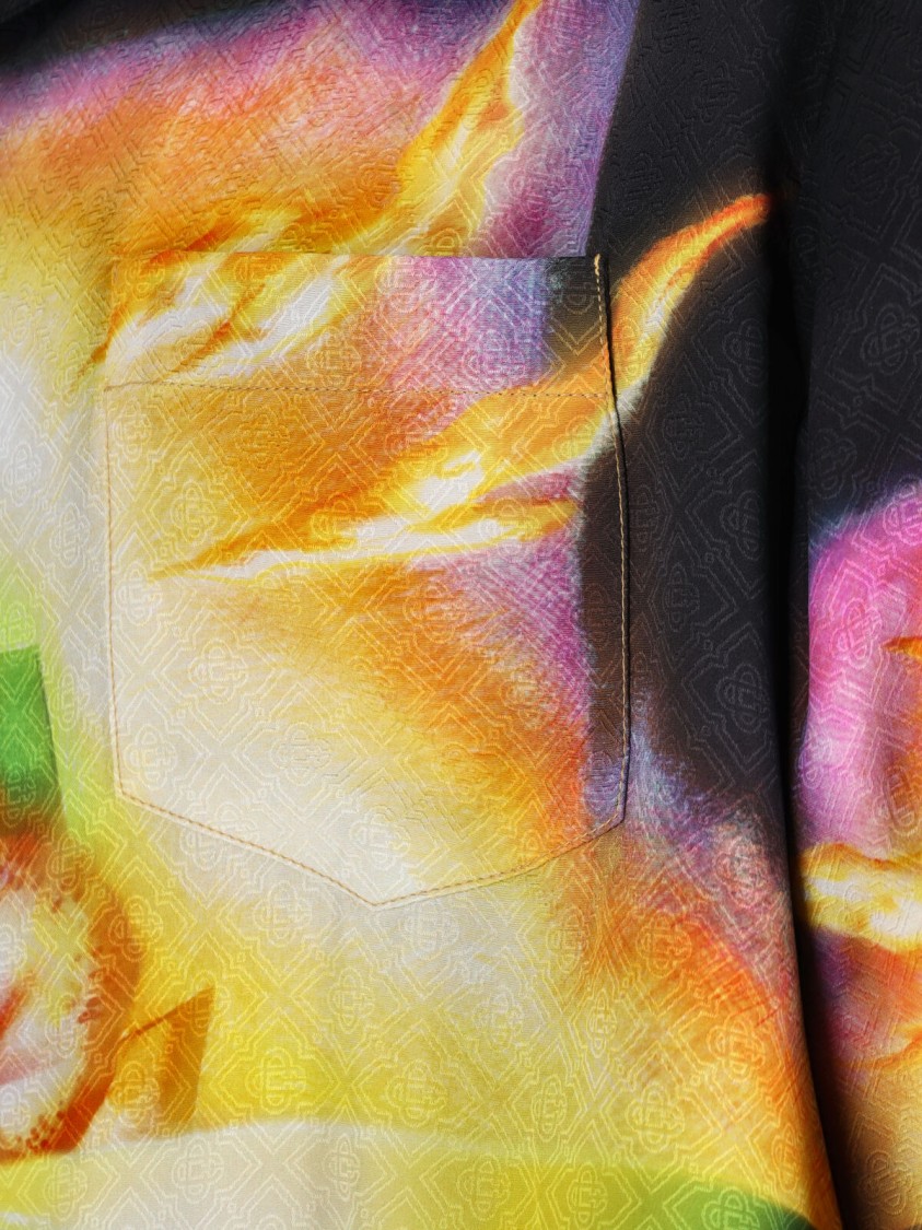 Casablanca Vibrant Multicolour Casual Shirt With Classic Collar Divers