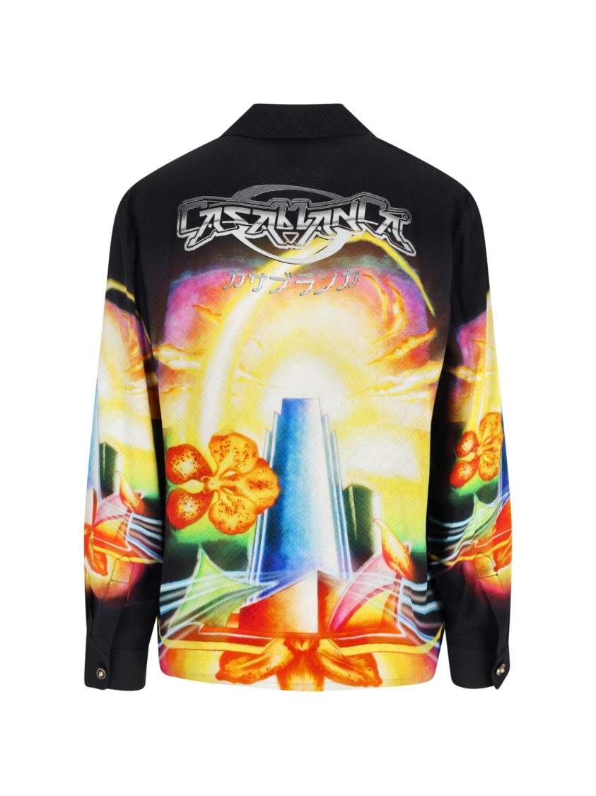 Casablanca Vibrant Multicolour Casual Shirt With Classic Collar Divers