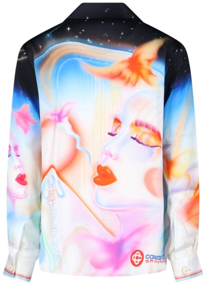 Casablanca Printed Silk Shirt – Multicolor Divers