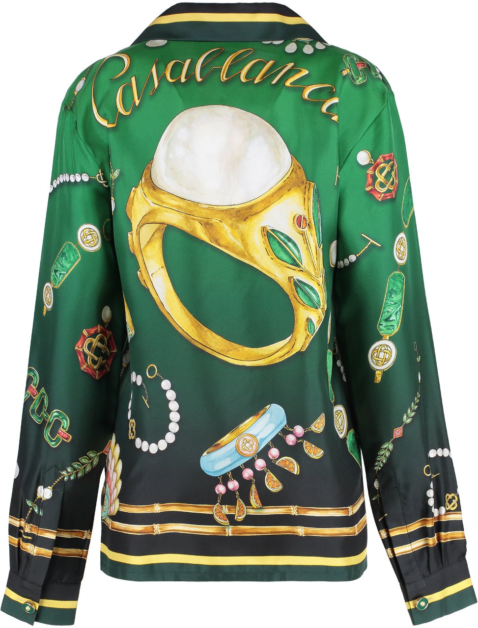Casablanca Printed silk shirt Groen