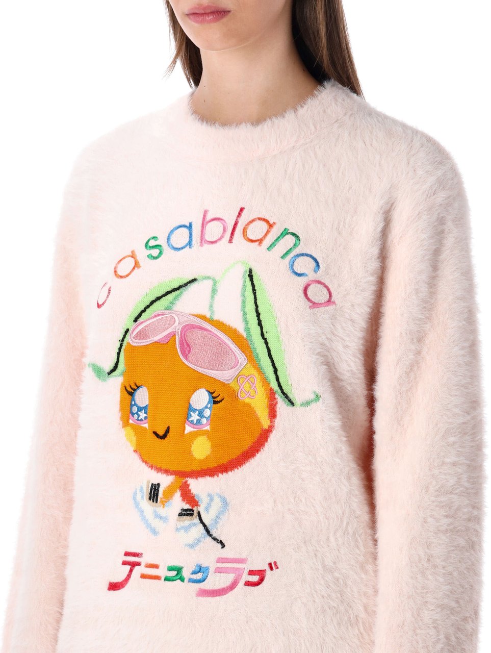 Casablanca Character Intarsia Knit Pink Orange Roze