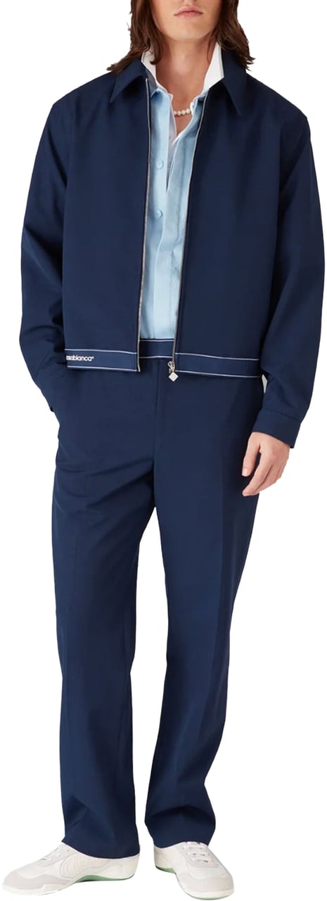 Casablanca WOOL SPORTS JACKET NAVY Blauw