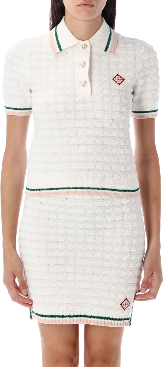 Casablanca Boucle Polo Bianco Wit