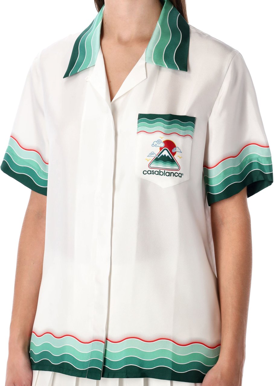 Casablanca Shirt Montagne Ondule White Mountain Wit