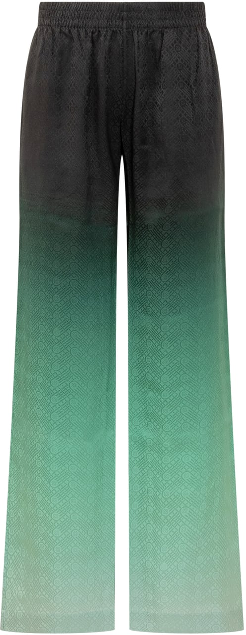 Casablanca Casablanca Pantaloni Jacquard Verde Dégradé Zwart