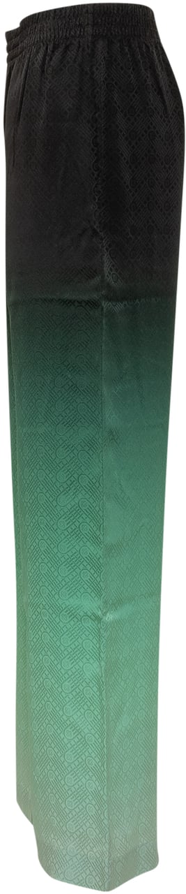 Casablanca Casablanca Pantaloni Jacquard Verde Dégradé Zwart