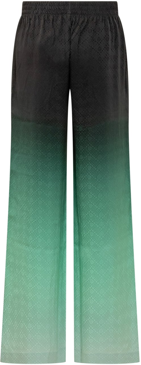 Casablanca Casablanca Pantaloni Jacquard Verde Dégradé Zwart