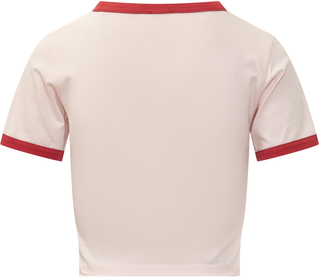 Casablanca T-shirt Cropped Baby con Stampa Grafica Wit