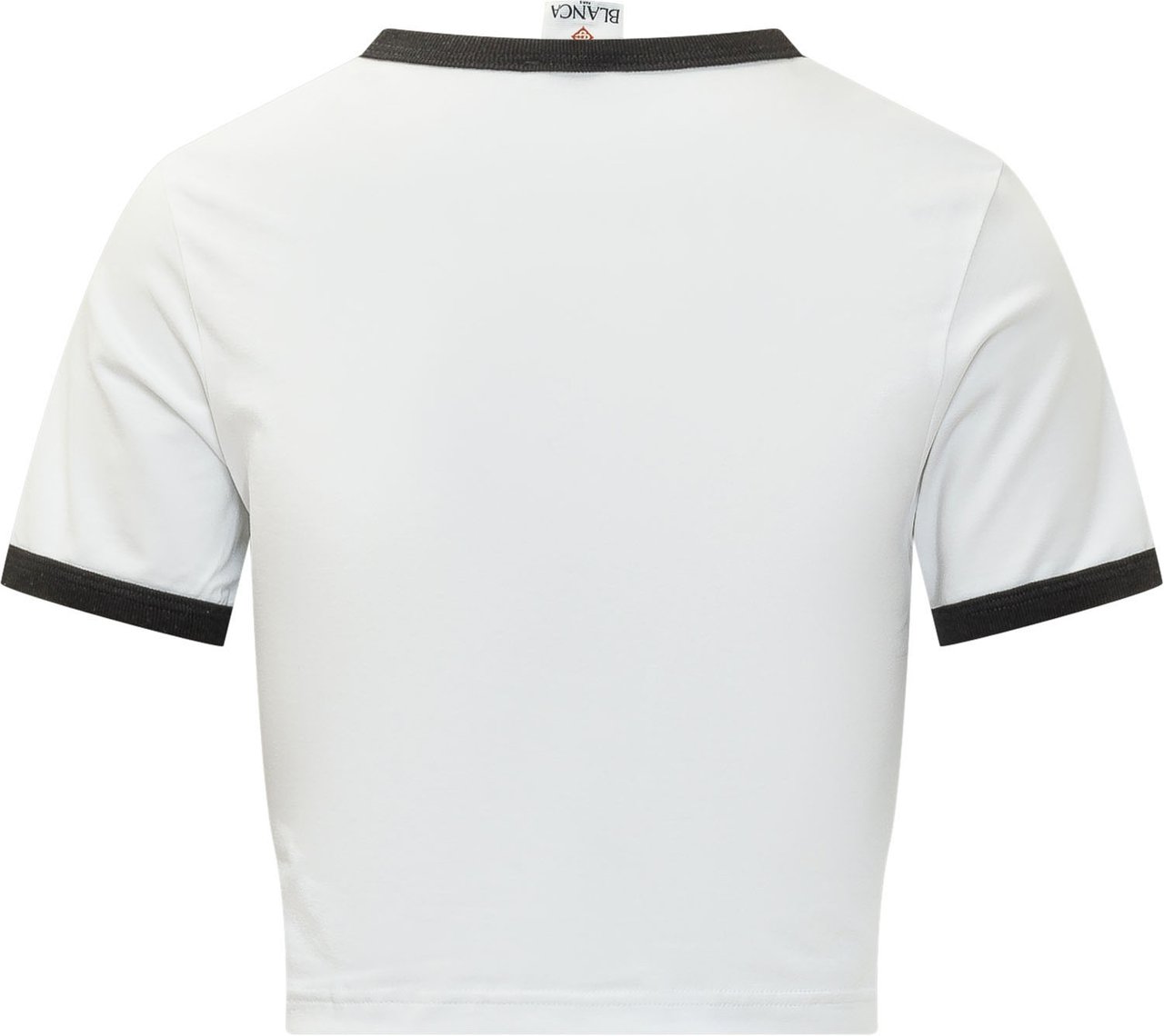 Casablanca T-shirt Cropped Baby con Lettering Wit