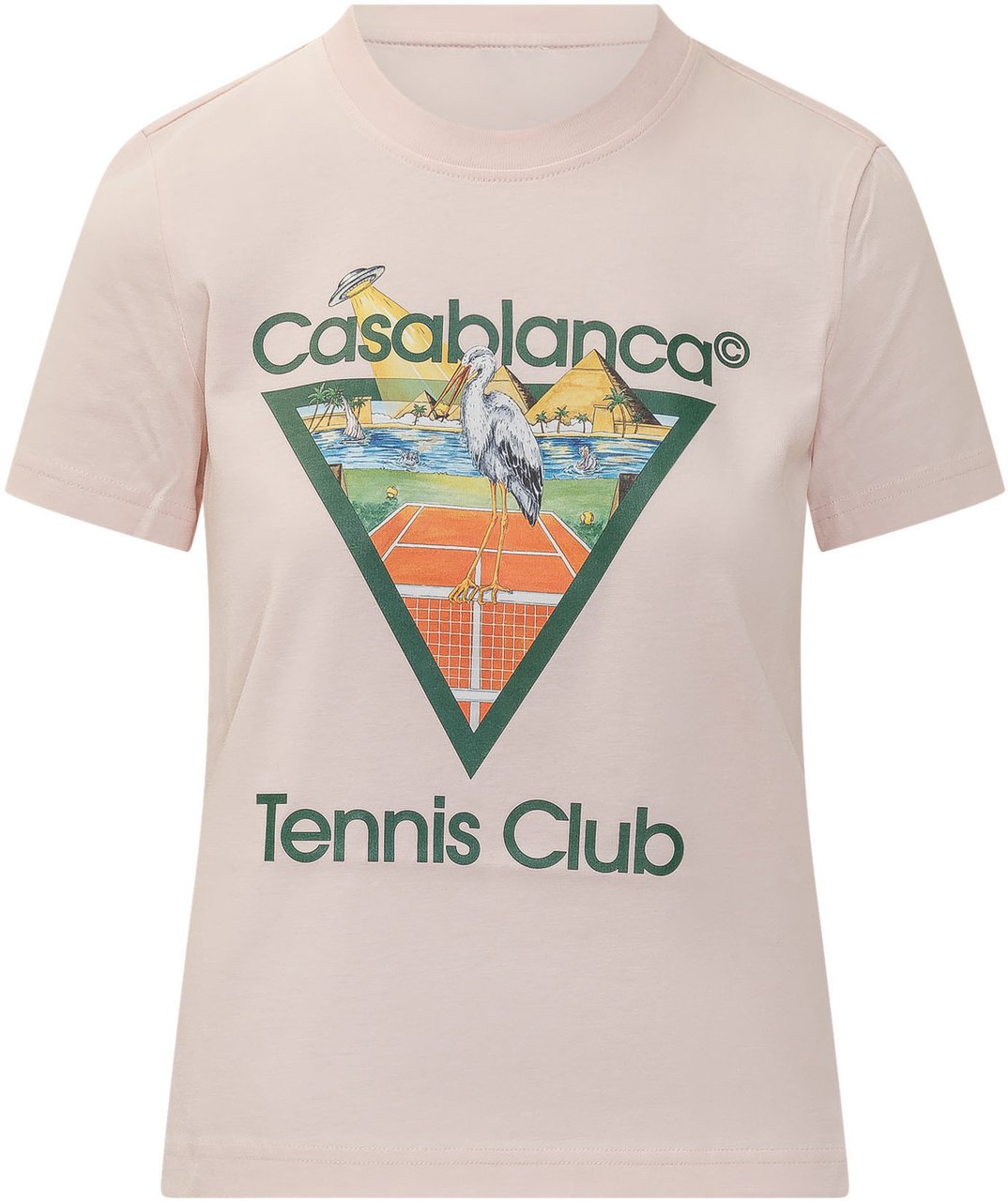 Casablanca T-shirt Aderente con Stampa Grafica Roze