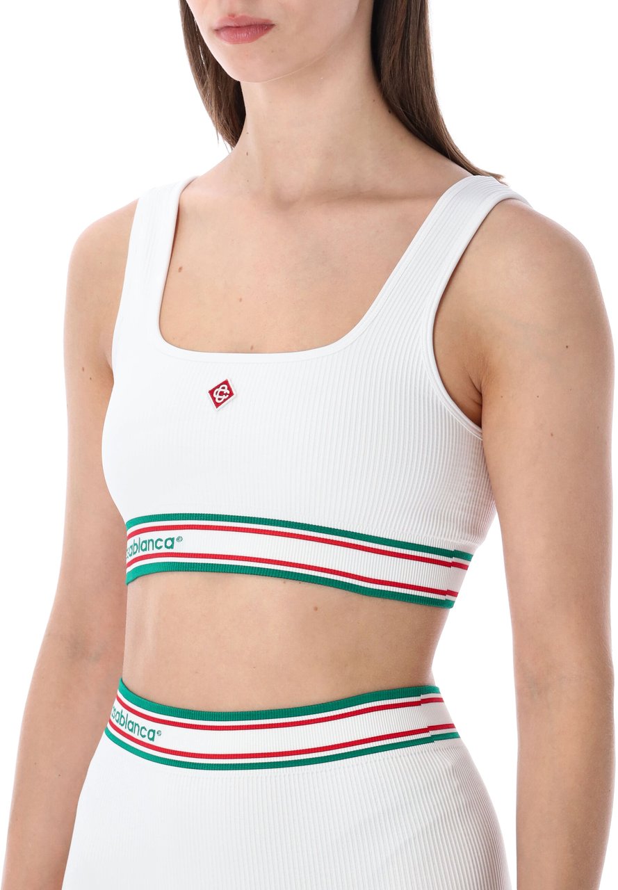 Casablanca Casablanca Seamless Tennis bralette Wit