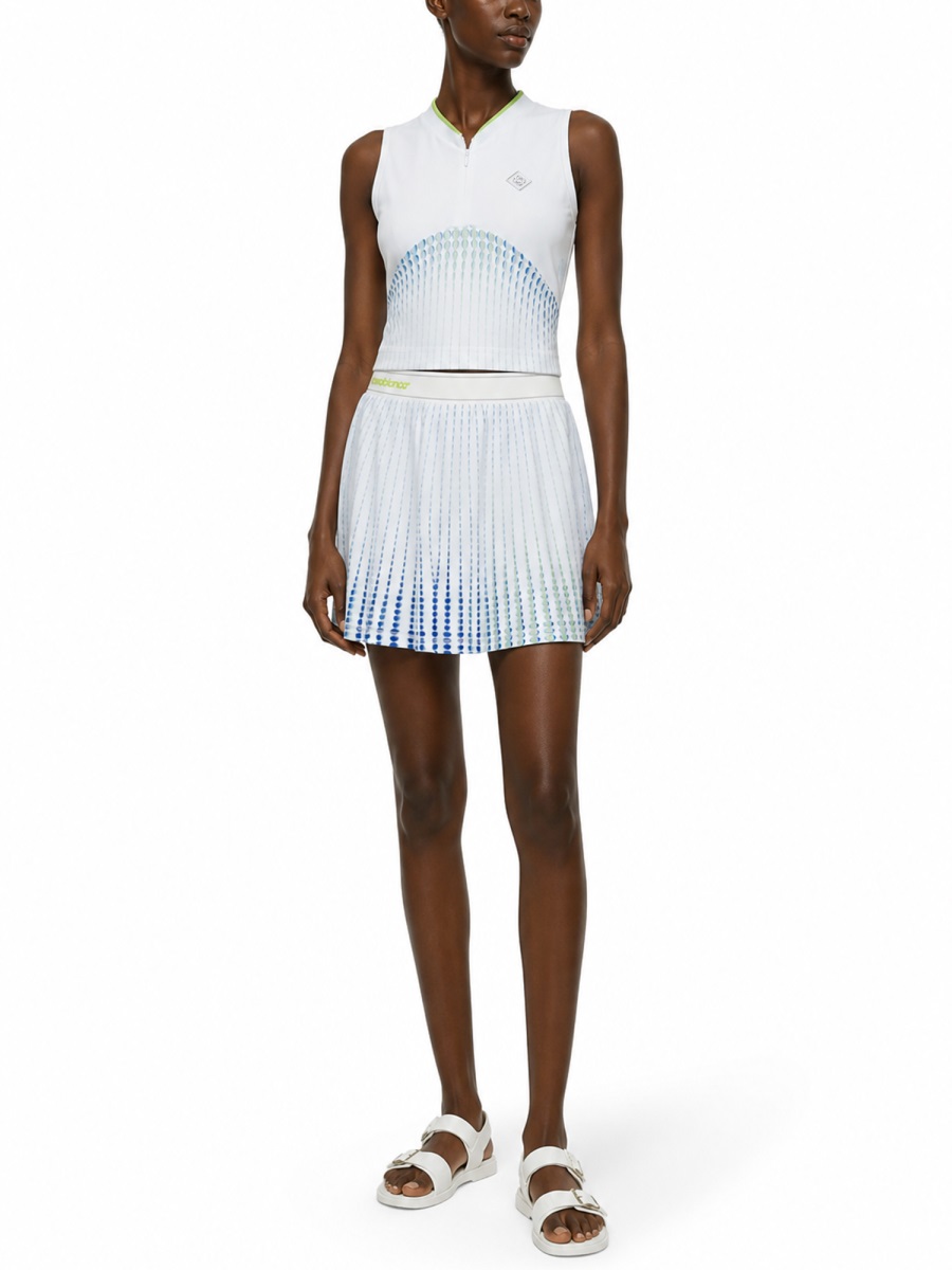 Casablanca White Gradient Dot Pattern Fitted Tank Top Wit