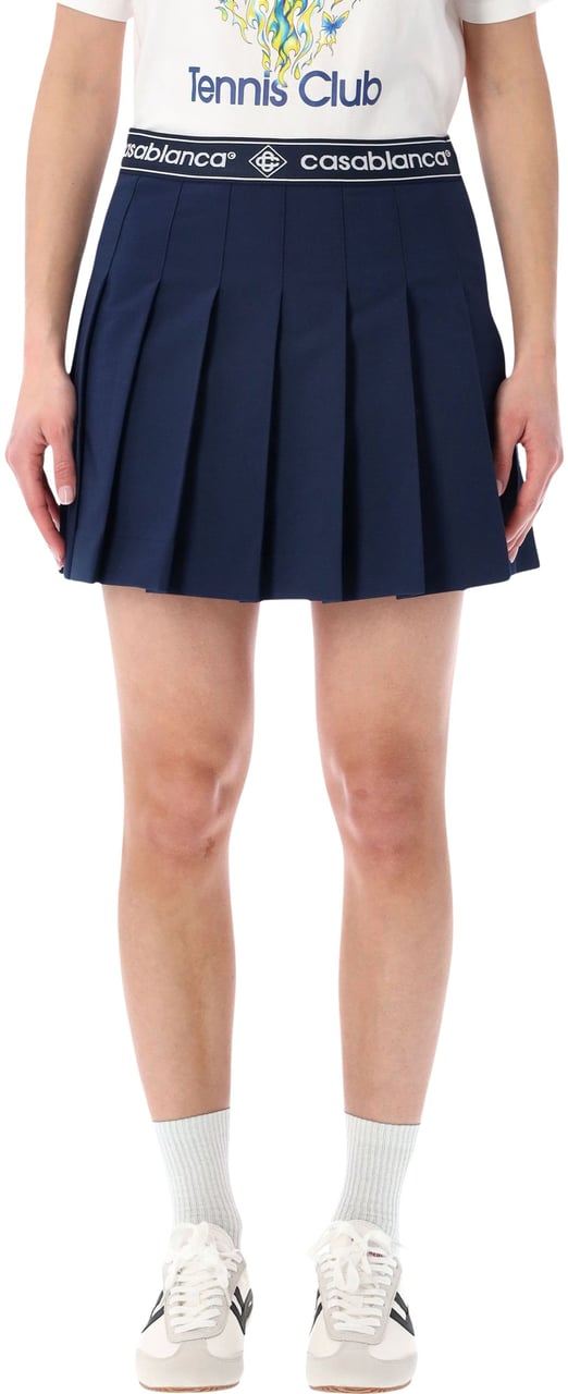Casablanca Casablanca pleated mini skirt Blauw