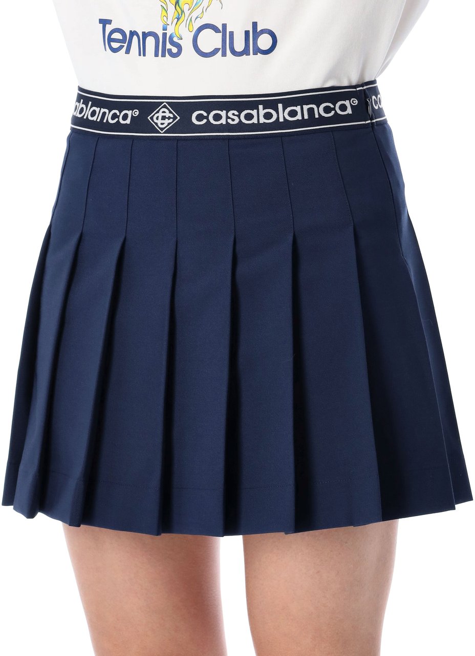 Casablanca Casablanca pleated mini skirt Blauw