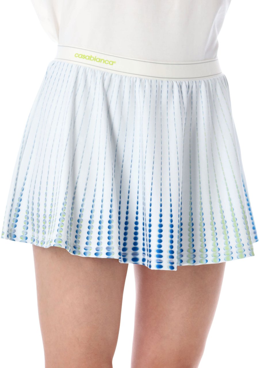Casablanca Tennis Races Skirt Bianco Wit