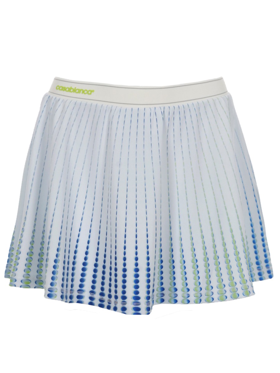 Casablanca Gradient Vertical Dotted Miniskirt Wit