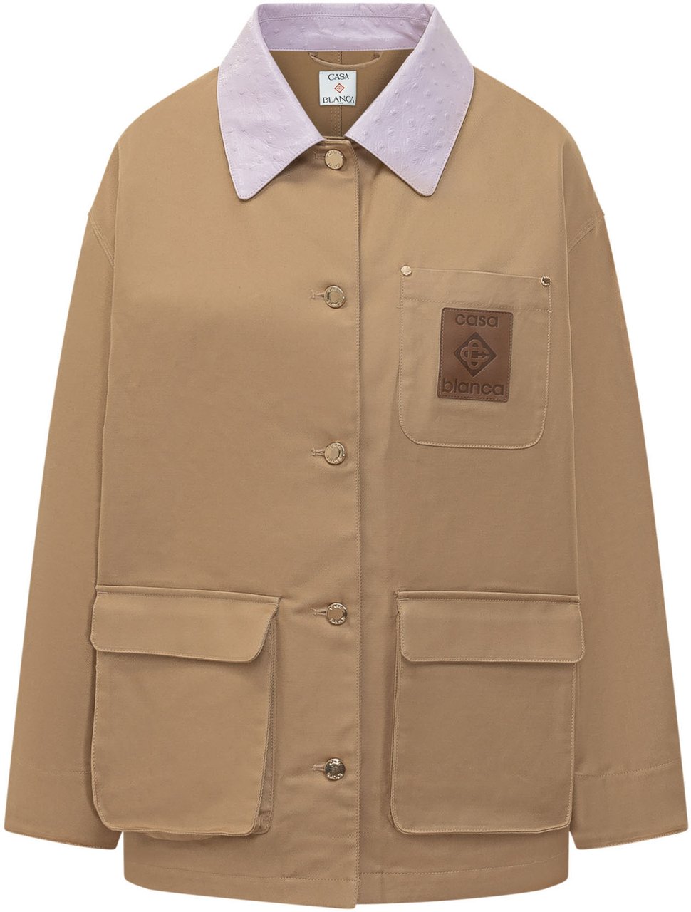 Casablanca Giacca con Colletto e Tasche Frontali Beige