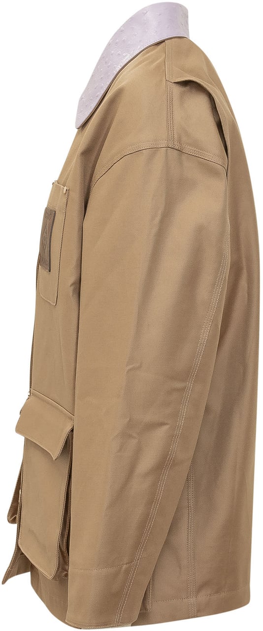 Casablanca Giacca con Colletto e Tasche Frontali Beige