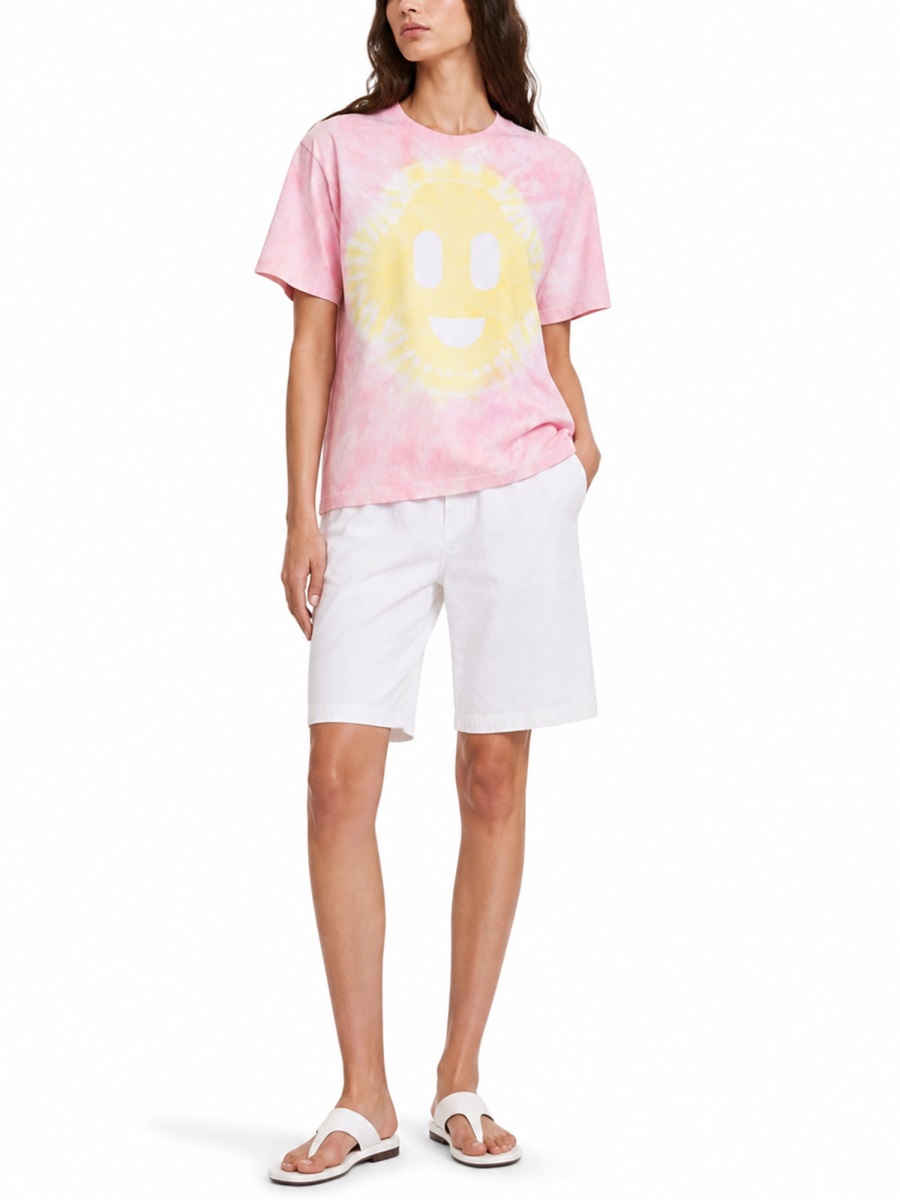 Casablanca Pink Smile Tie Dye T-Shirt Roze