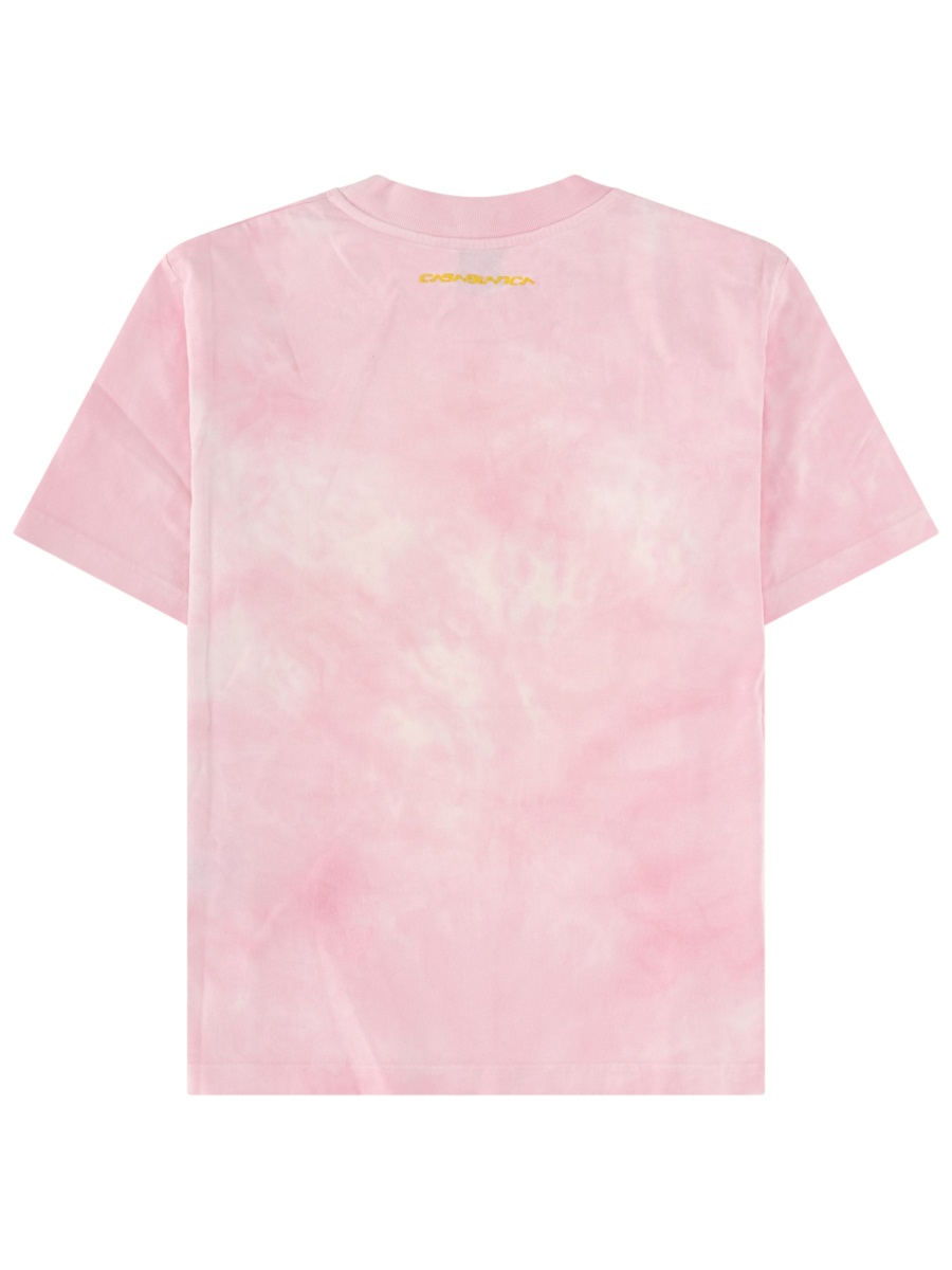 Casablanca Pink Smile Tie Dye T-Shirt Roze
