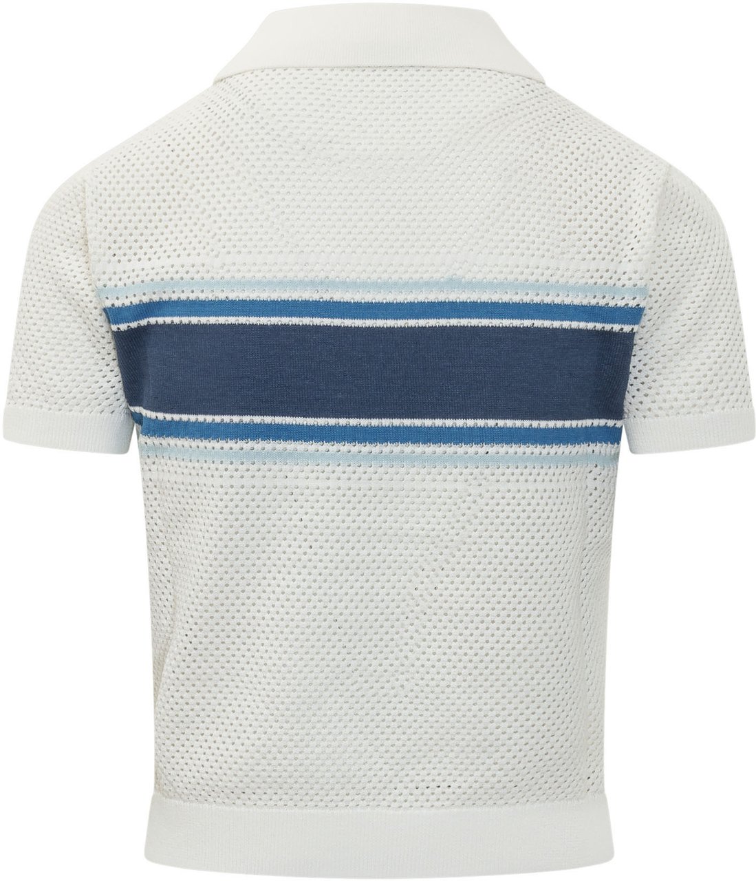 Casablanca Top in Rete con Riga Frontale Wit