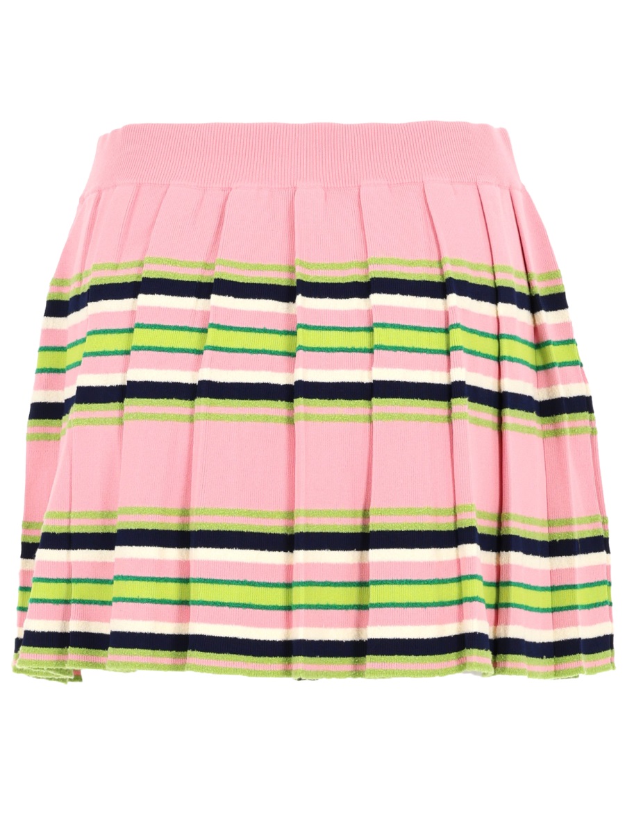 Casablanca Vibrant Pink Back Backdrop Mini Skirt Roze