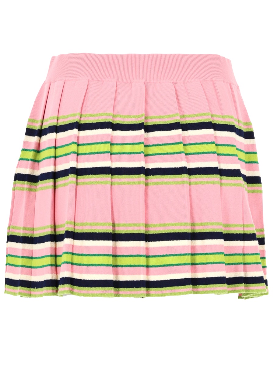 Casablanca Vibrant Pink Back Backdrop Mini Skirt Roze