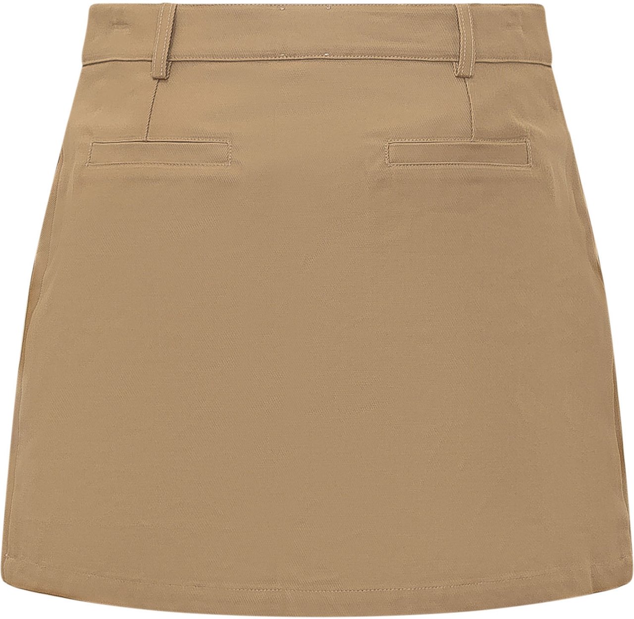 Casablanca Minigonna con Tasche e Zip Frontale Beige