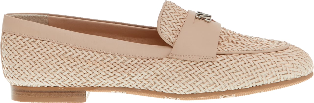 Casadei Mocassino Intreccio Nude Beige