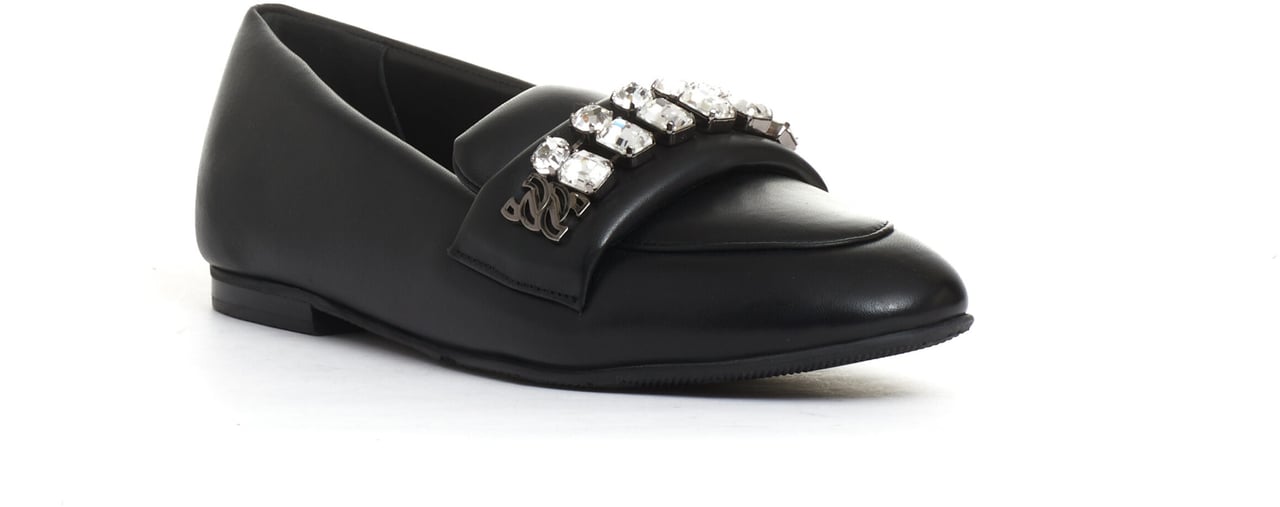 Casadei Mocassino Nero Con Strass Zwart