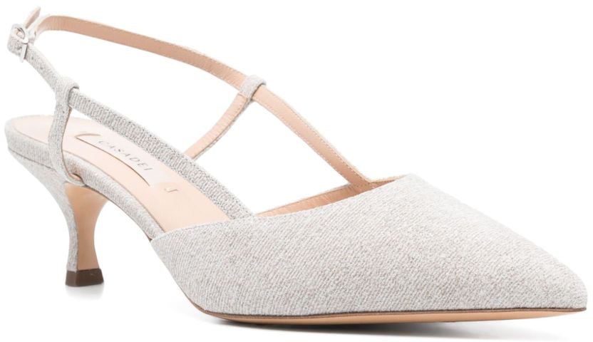 Casadei With Heel Silver Zilver